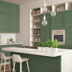 Forest Green Beadboard Cabinet Door